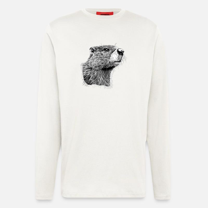 Beaver Biber - Langarmshirt - made by SPREAD  - OFF WHITE