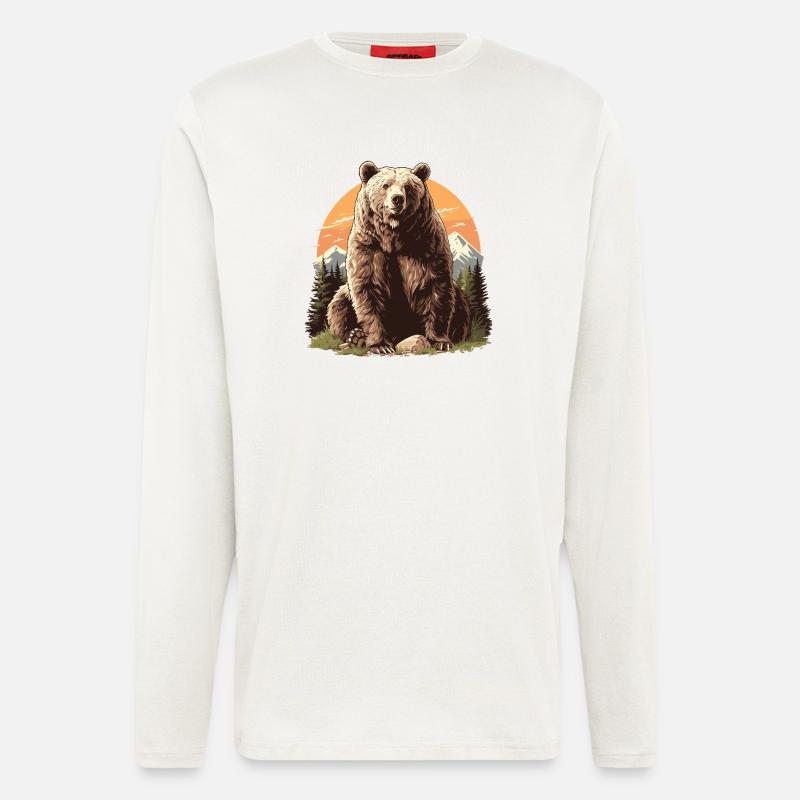 Bear Bären Bär - Langarmshirt - made by SPREAD  - OFF WHITE