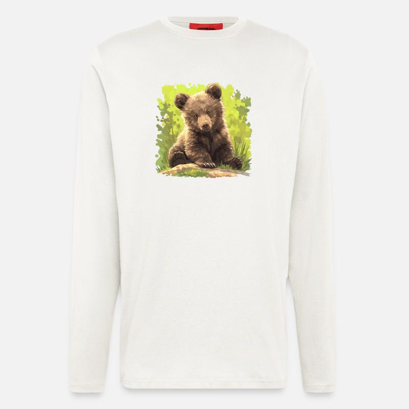 Bear Bären Bär - Langarmshirt - made by SPREAD  - OFF WHITE