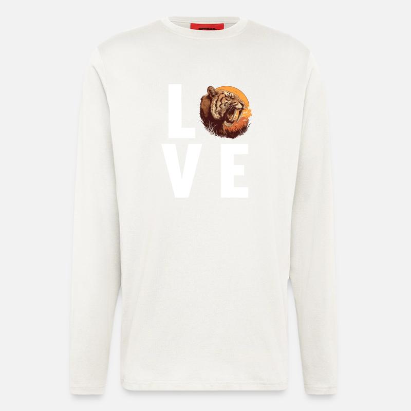 Saber-Toothed Tiger Sabertooth Tiger - Longsleeve - made by SPREAD  - OFF WHITE