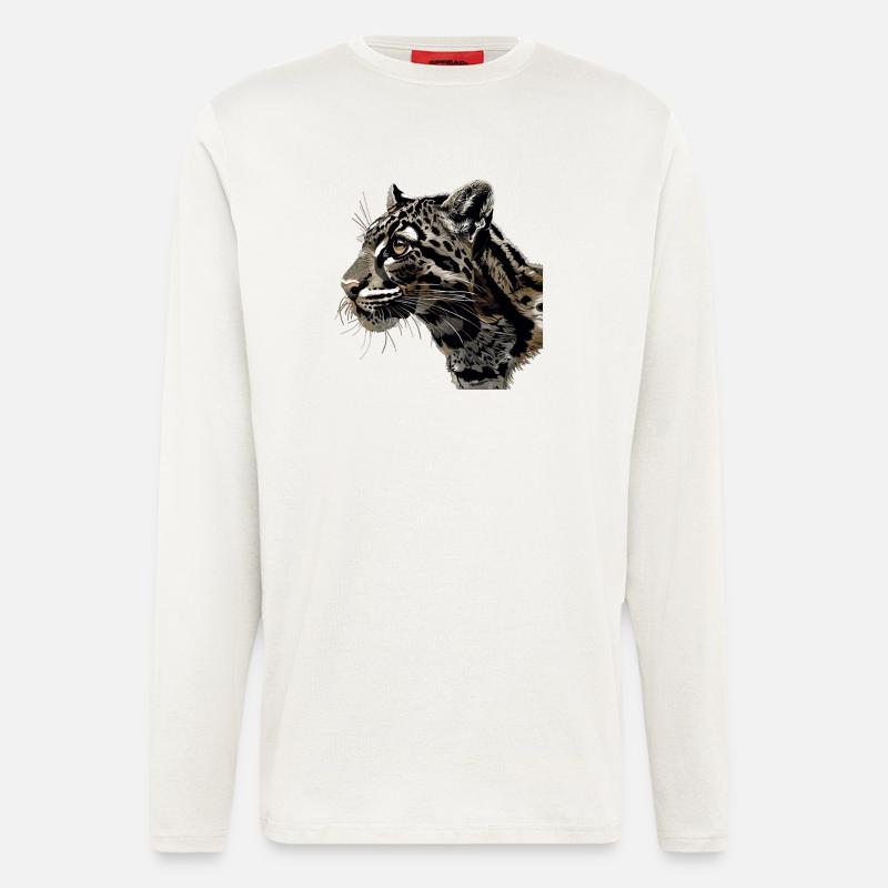 Clouded Leopard Nebelparder - Langarmshirt - made by SPREAD  - OFF WHITE