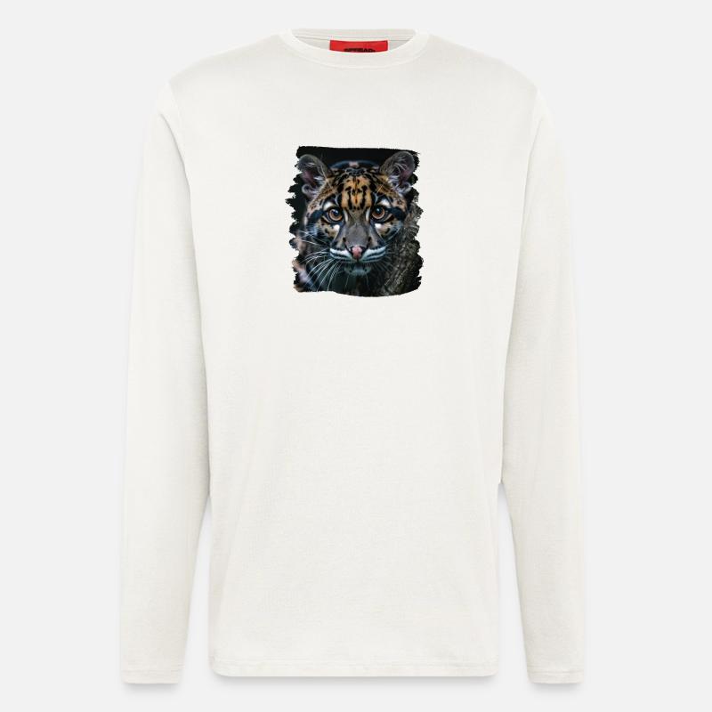 Clouded Leopard Nebelparder - Longsleeve - made by SPREAD  - OFF WHITE