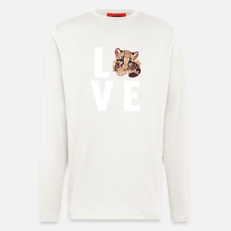Clouded Leopard Nebelparder - Longsleeve - made by SPREAD  - OFF WHITE