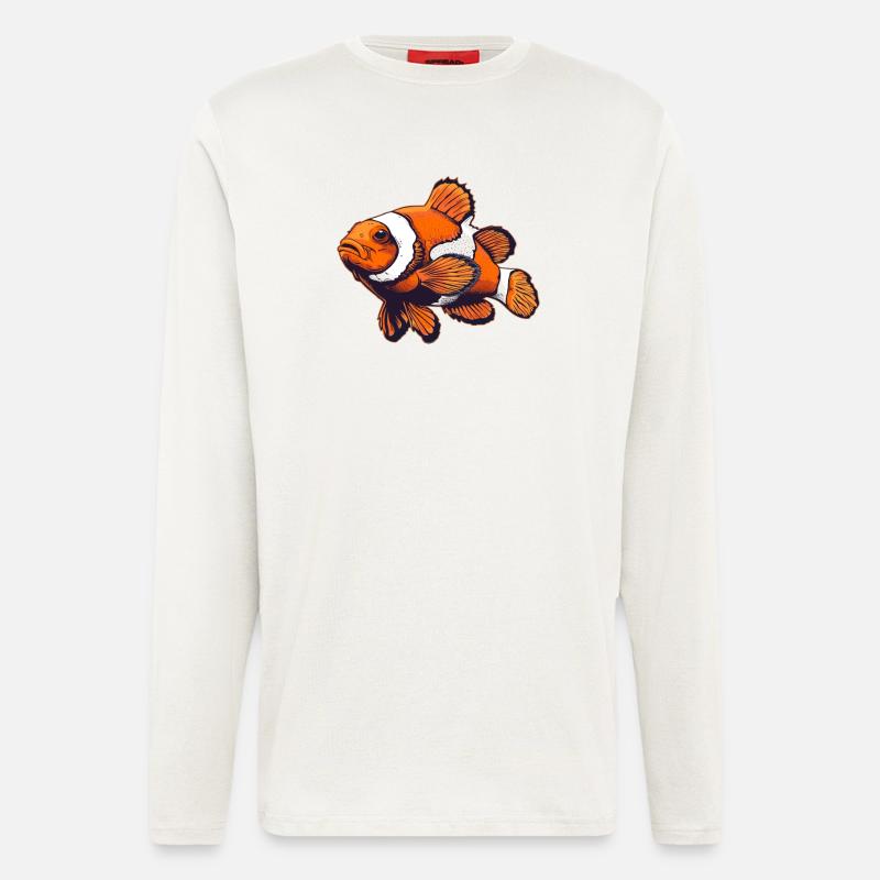 Clownfish Clownfische Clownfisch - Langarmshirt - made by SPREAD  - OFF WHITE
