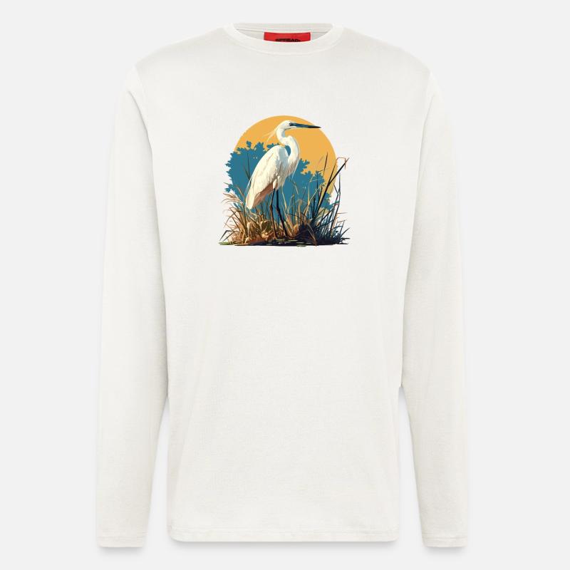 Heron Reiher - Longsleeve - made by SPREAD  - OFF WHITE