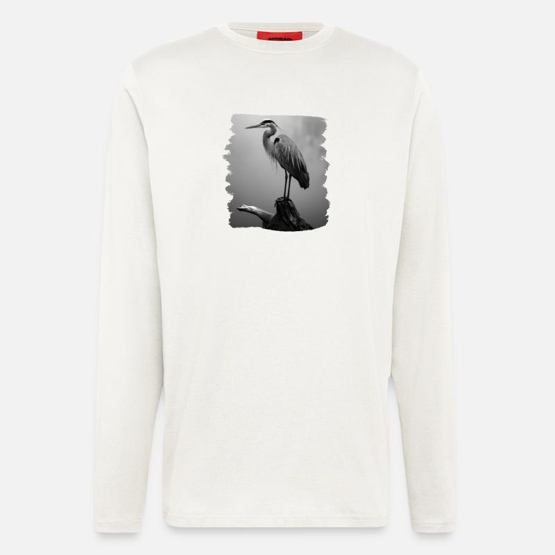Heron Reiher - Langarmshirt - made by SPREAD - OFF WHITE