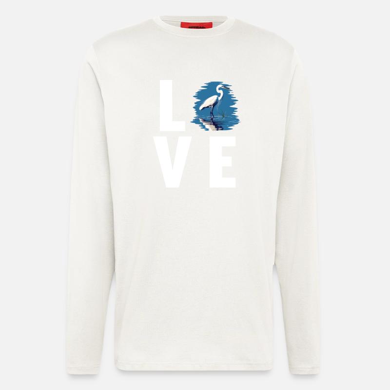 Heron Reiher - Longsleeve - made by SPREAD  - OFF WHITE