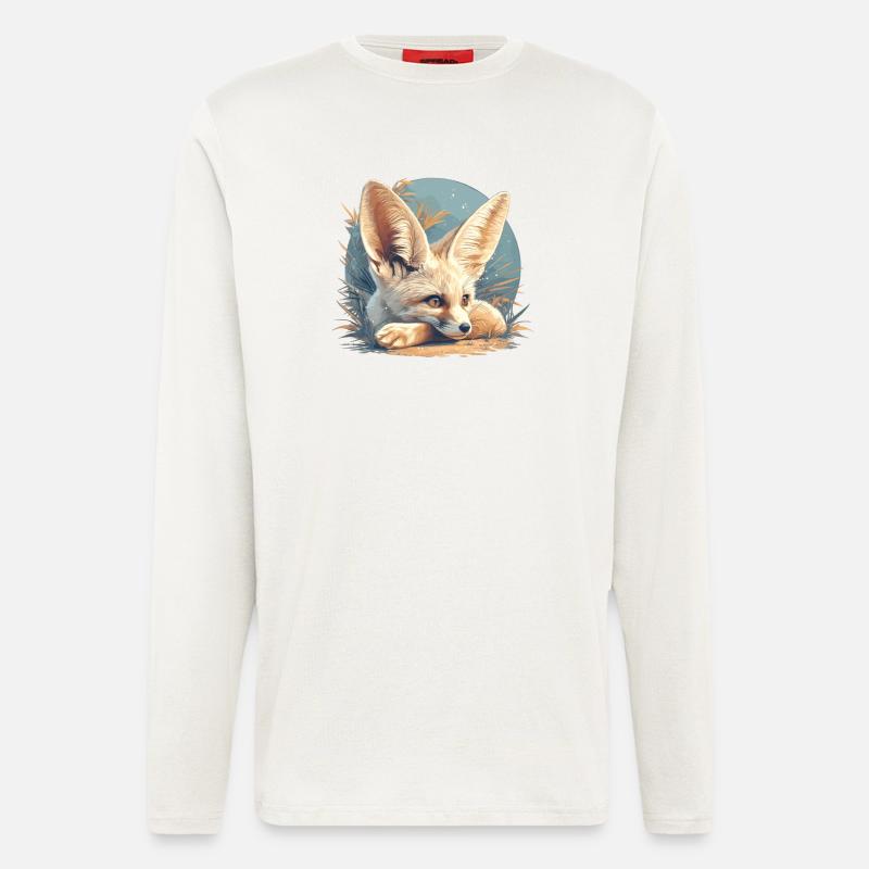 Fennec Fox Fenneks Fennek - Langarmshirt - made by SPREAD  - OFF WHITE
