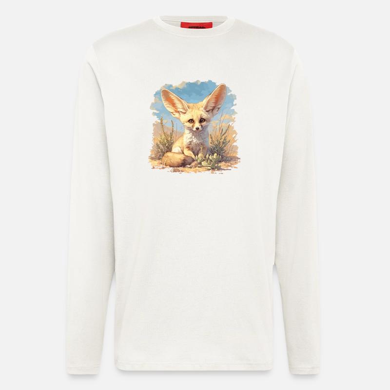 Fennec Fox Fenneks Fennek - Langarmshirt - made by SPREAD  - OFF WHITE