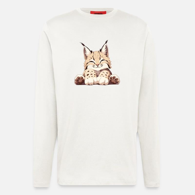 Lynx Luchse Luchs - Longsleeve - made by SPREAD  - OFF WHITE