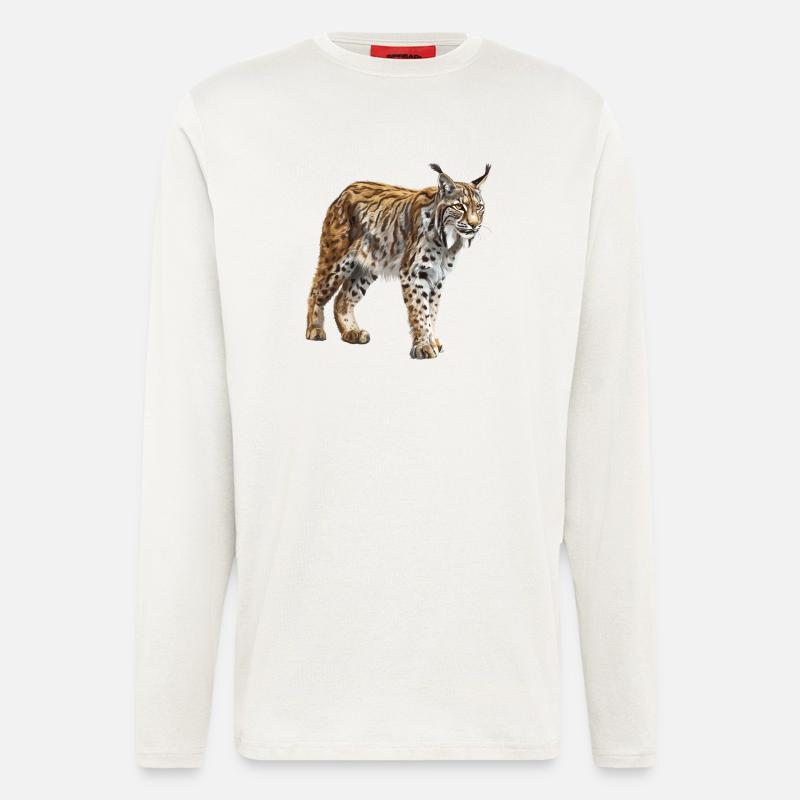 Lynx Luchse Luchs - Langarmshirt - made by SPREAD  - OFF WHITE