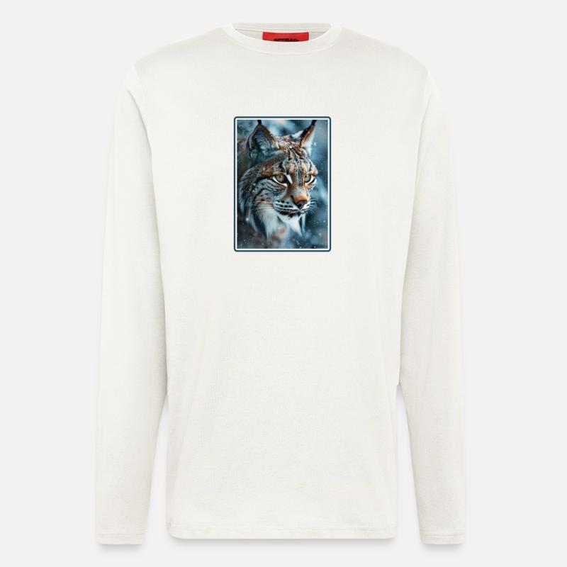 Lynx Luchse Luchs - Longsleeve - made by SPREAD  - OFF WHITE
