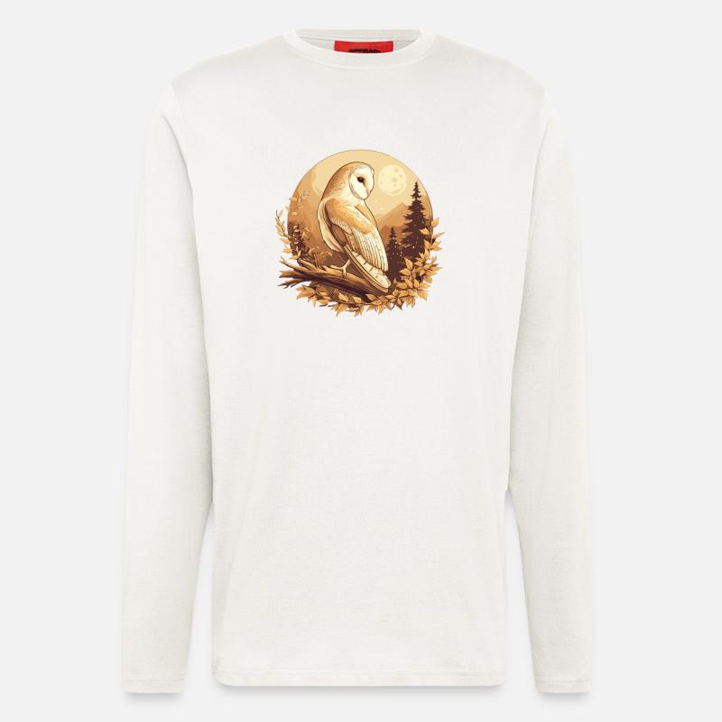 Barn Owl Schleiereulen Schleiereule - Langarmshirt - made by SPREAD  - OFF WHITE