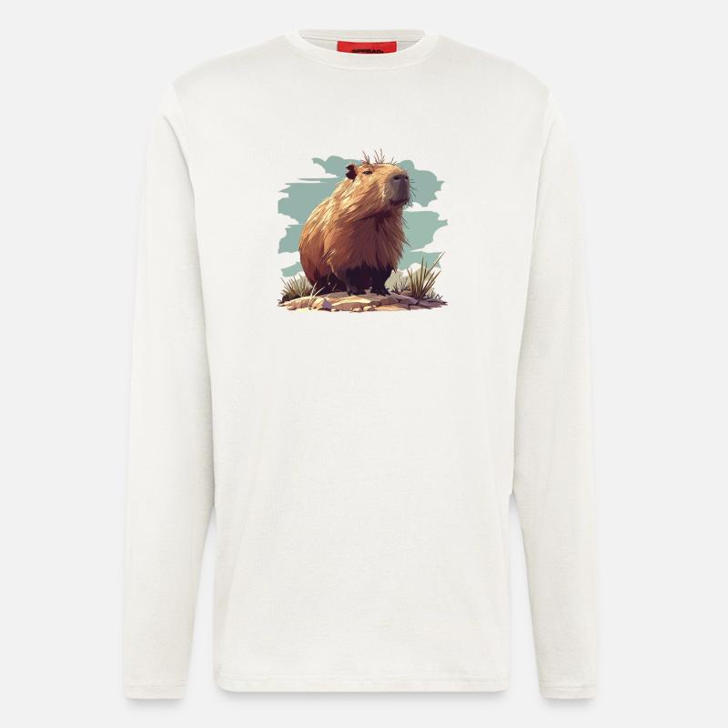 Capybaras Capybara - Longsleeve - made by SPREAD  - OFF WHITE