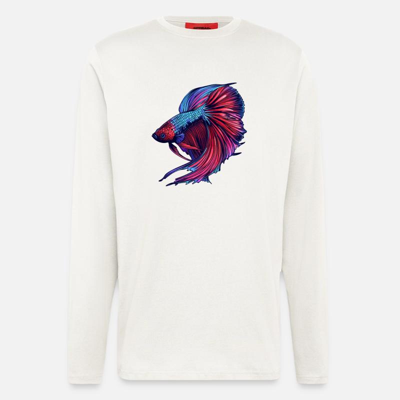 Bettas Betta Fish Betta - Longsleeve - made by SPREAD  - OFF WHITE