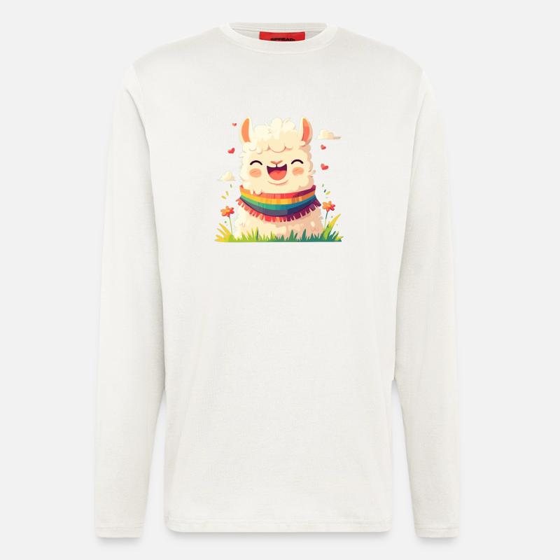 Alpaca Alpacas Alpaca - Longsleeve - made by SPREAD  - OFF WHITE