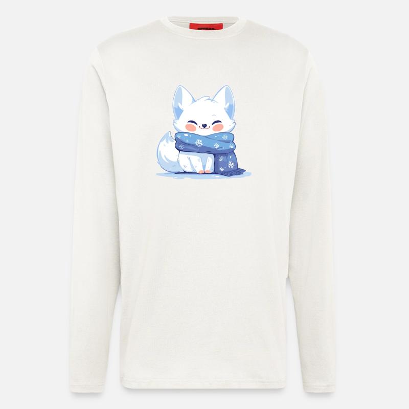 Arctic Fox Polarfüchse Polarfuchs - Langarmshirt - made by SPREAD  - OFF WHITE