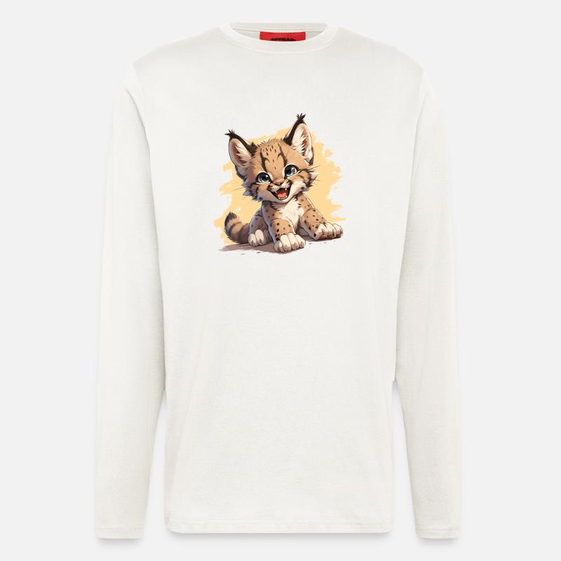 Lynx Luchse Luchs - Langarmshirt - made by SPREAD  - OFF WHITE
