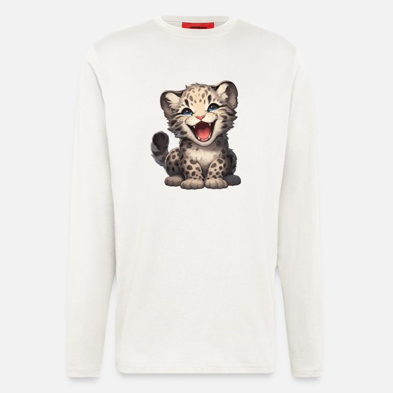 Clouded Leopard Nebelparder - Langarmshirt - made by SPREAD  - OFF WHITE