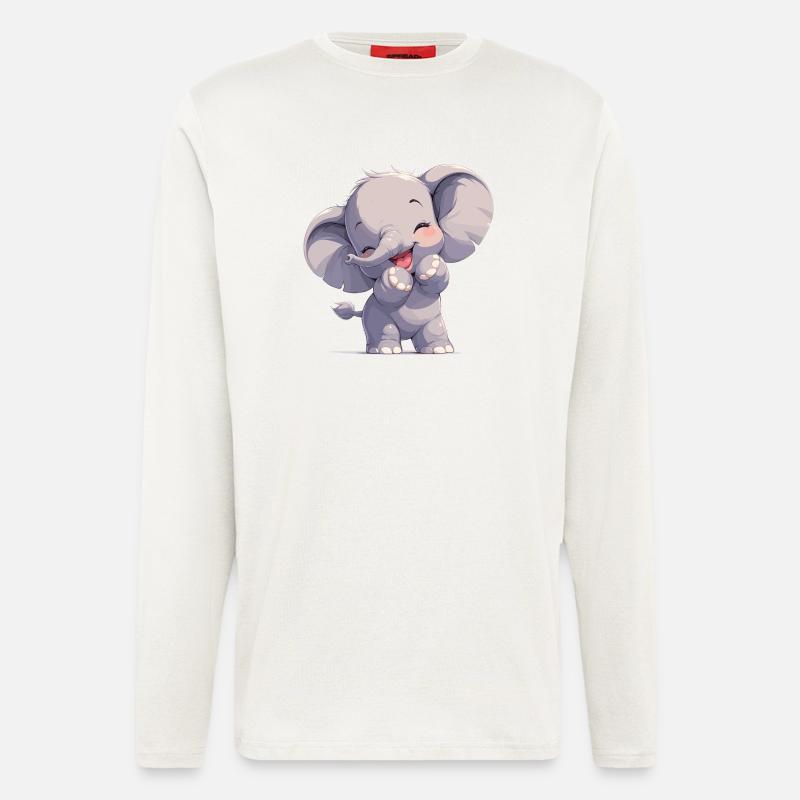 Elephant Elefanten Elefant - Longsleeve - made by SPREAD  - OFF WHITE