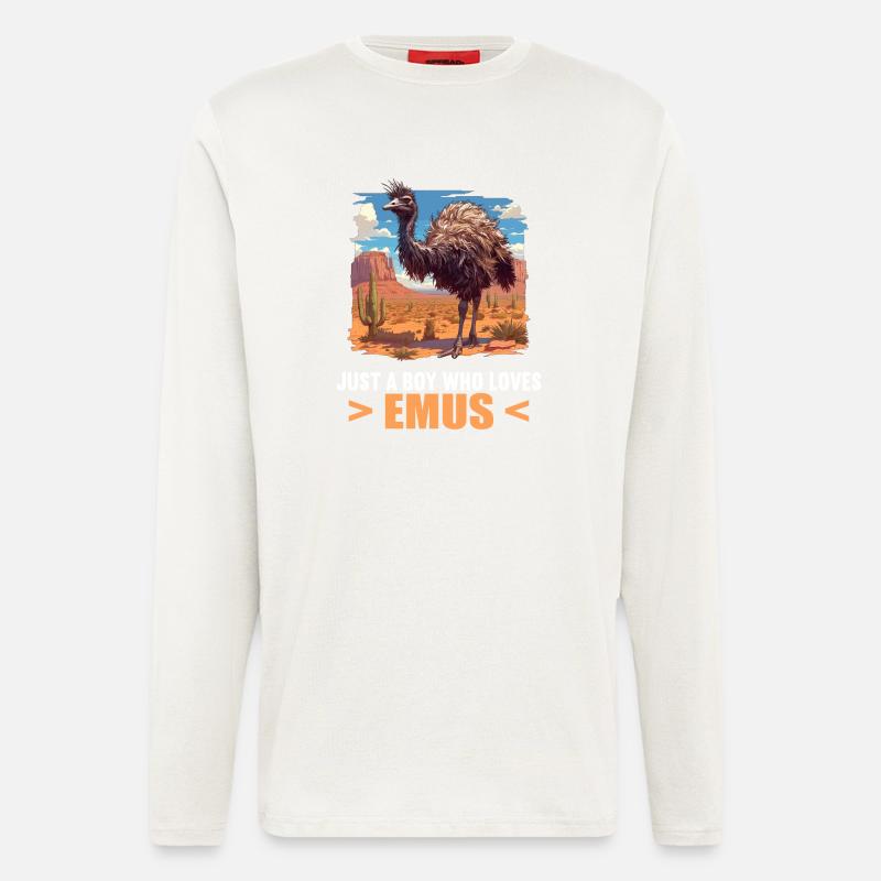 Emus Emu - Manches longues bio décontracté fabriqué en UE - OFF WHITE