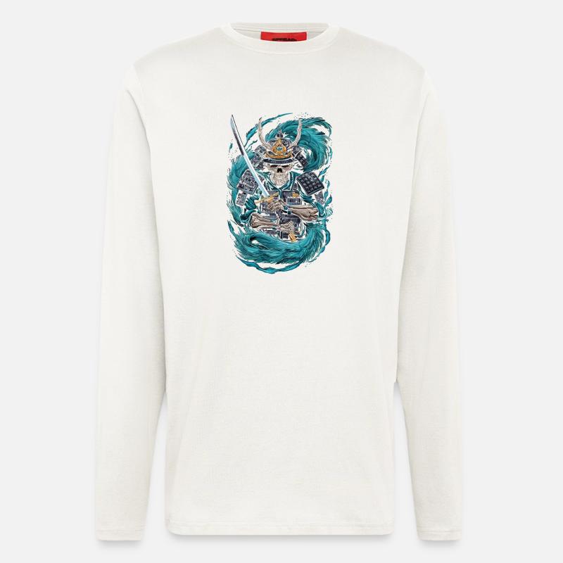 Ghostly Samurai Warrior - Longsleeve - made by SPREAD  - OFF WHITE