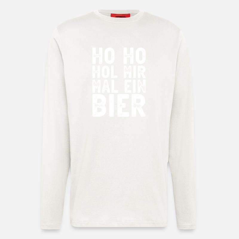 bier1 Zeichenfläche 1 - Langarmshirt - made by SPREAD  - OFF WHITE