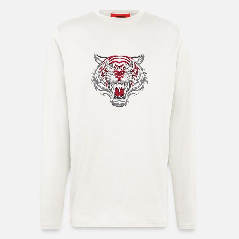Wild Tiger's Head - Longsleeve - made by SPREAD  - OFF WHITE