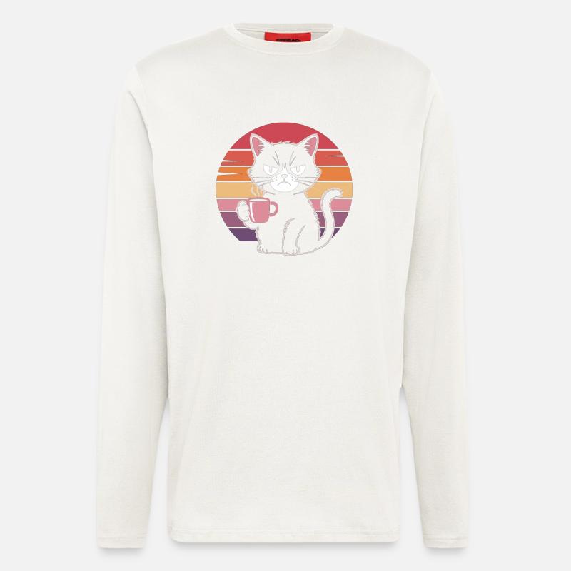Miese Laune, guter Kaffee - Langarmshirt - made by SPREAD  - OFF WHITE