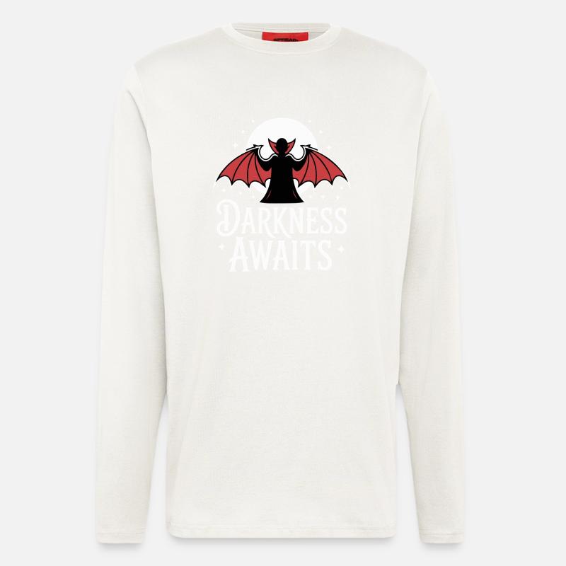 VAMPIRES, DARKNESS AWAITS - Longsleeve - made by SPREAD  - OFF WHITE