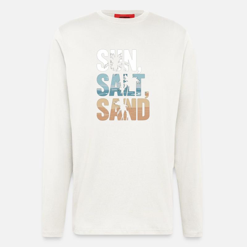 Sun, Salt, Sand – Strandzeit! - Langarmshirt - made by SPREAD  - OFF WHITE