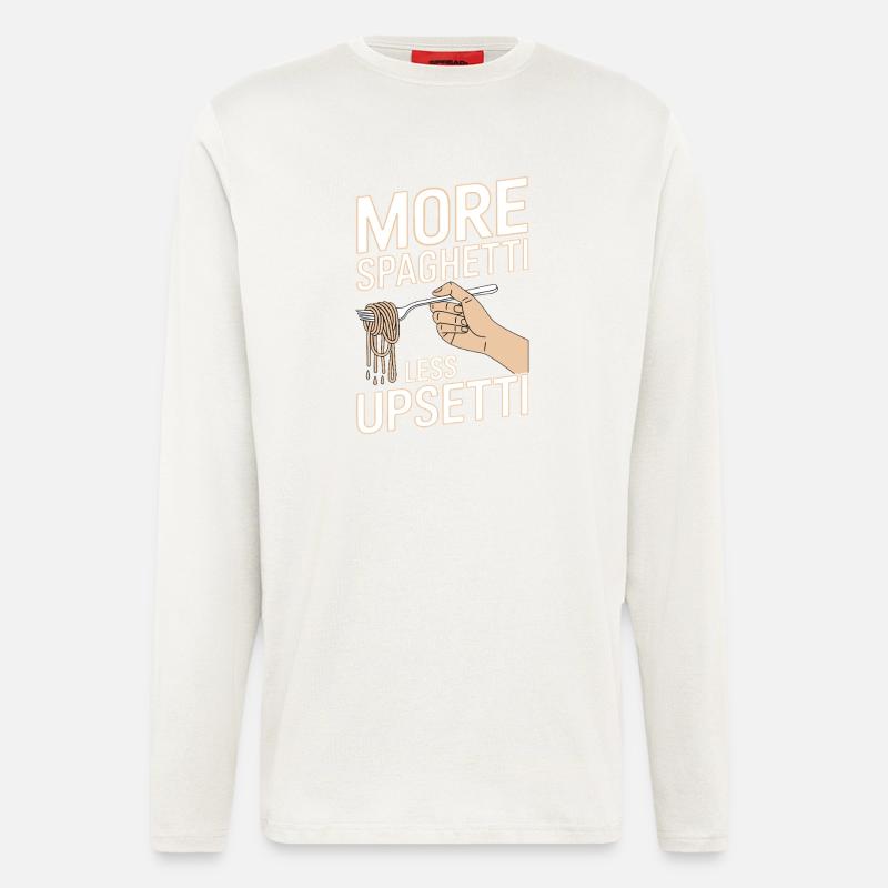 More Spaghetti Less Upsetti - Langarmshirt - made by SPREAD - OFF WHITE