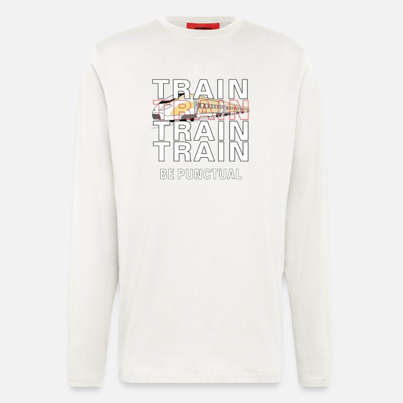 ZUG TRAIN BE PUNCTUAL - Langarmshirt - made by SPREAD  - OFF WHITE
