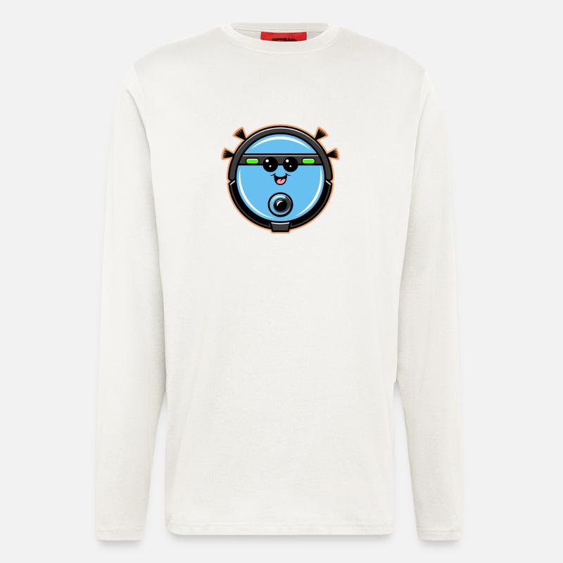 Cute Robot Vacuum Cleaner - Longsleeve - made by SPREAD  - OFF WHITE