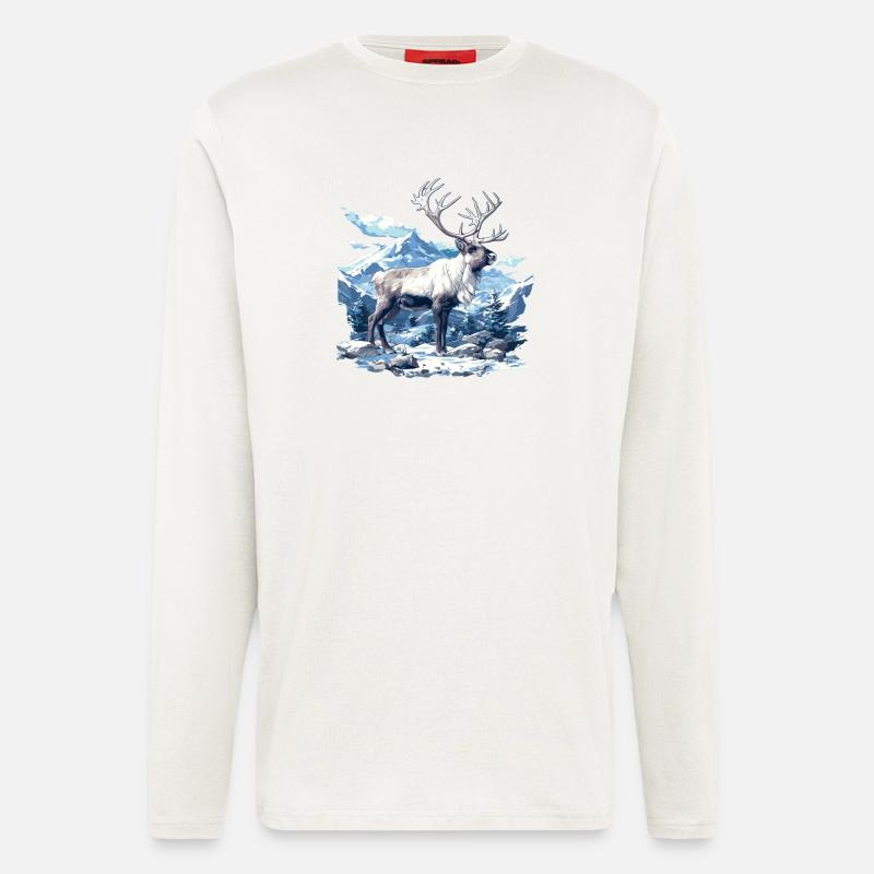 Rentiere Rentier - Langarmshirt - made by SPREAD  - OFF WHITE
