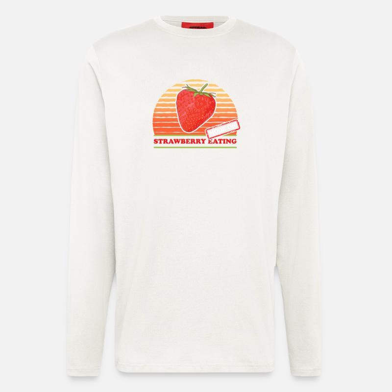 Erdbeeren Erdbeere Strawberry Geschenke - Langarmshirt - made by SPREAD  - OFF WHITE