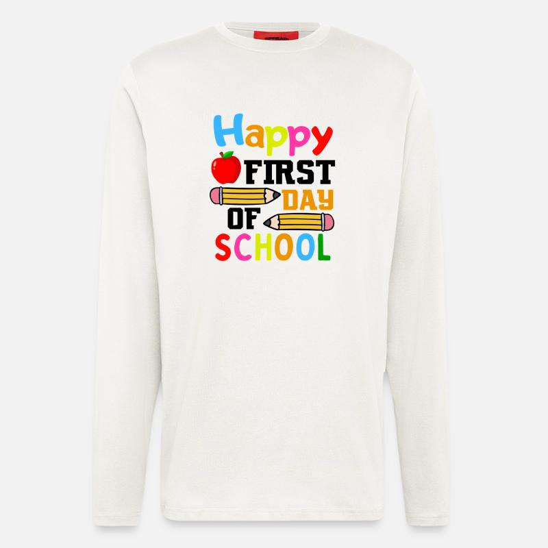 rerst school day design funny - Longsleeve - made by SPREAD  - OFF WHITE