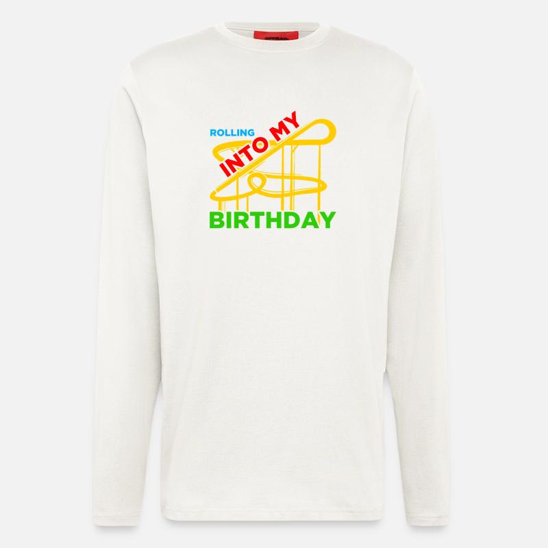 Rolling into Freizeitpark Rollercoaster Achterbahn - Langarmshirt - made by SPREAD  - OFF WHITE