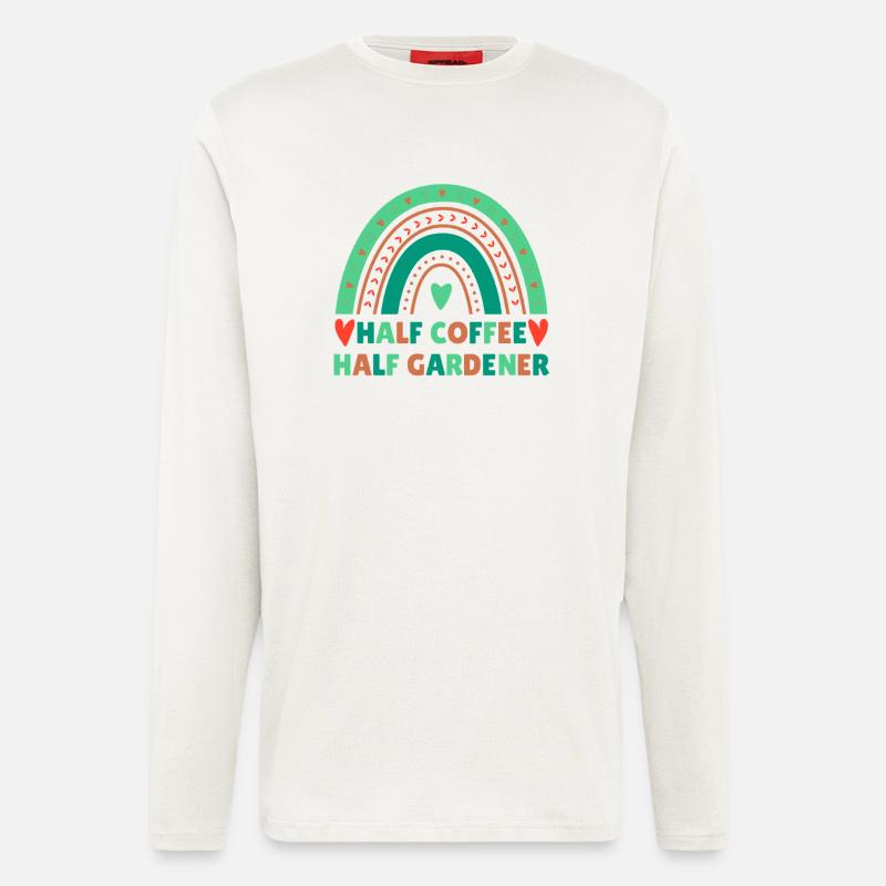 Kaffee Gärtner Spruch Design - Langarmshirt - made by SPREAD  - OFF WHITE