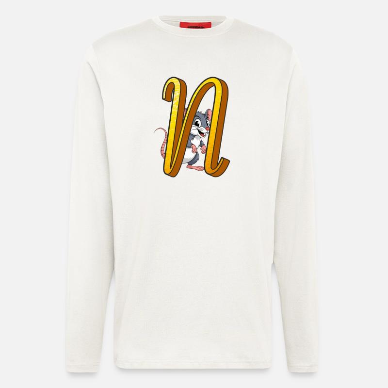BUCHSTABE N - Langarmshirt - made by SPREAD  - OFF WHITE