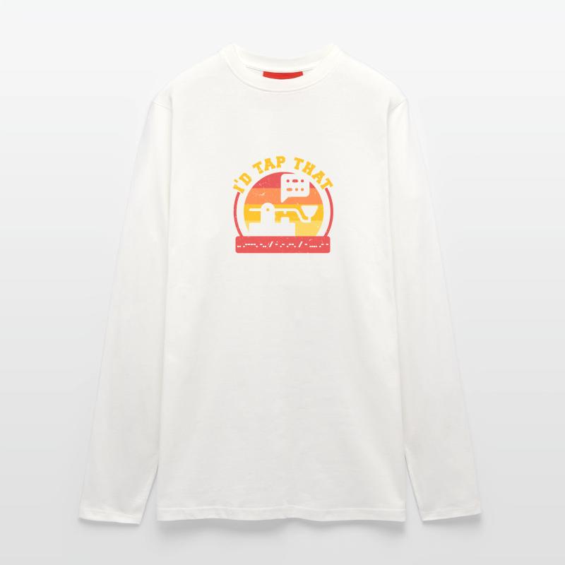 Morsecode Morse Code I'd Tap That Langarmshirt - made by SPREAD 