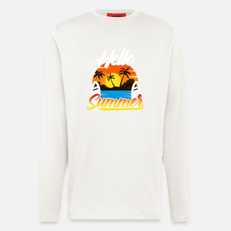 Hello Summer Sunset Design - Longsleeve - made by SPREAD  - OFF WHITE