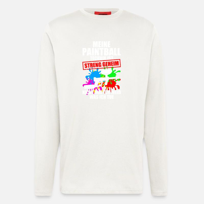 Paintball Technik Gotcha Paintballspieler - Langarmshirt - made by SPREAD  - OFF WHITE