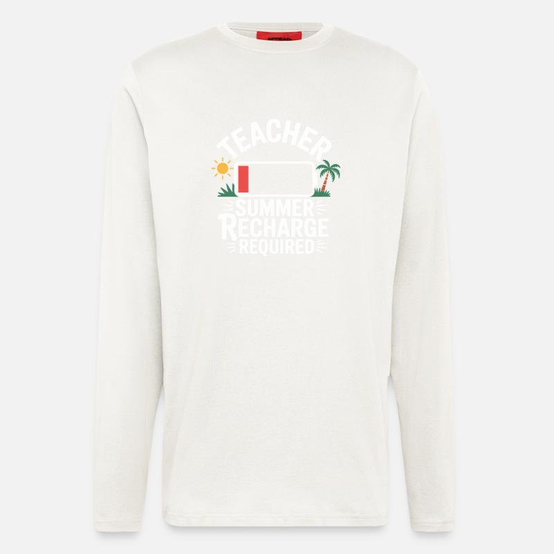 Teacher Summer Holidays - Longsleeve - made by SPREAD - OFF WHITE