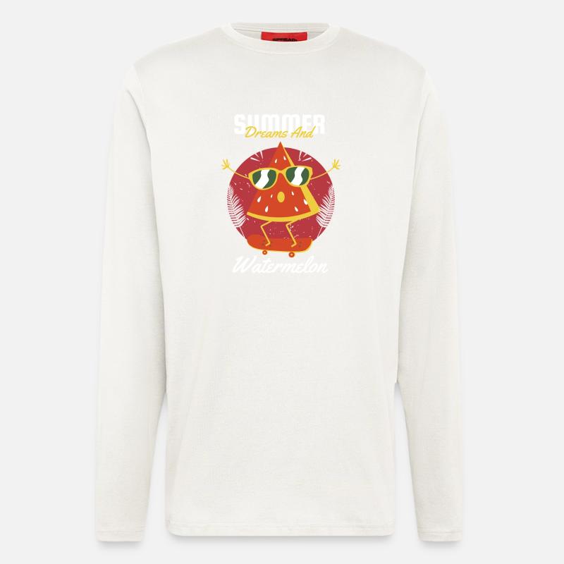 Summer Dreams And Watermelon - Langarmshirt - made by SPREAD - OFF WHITE