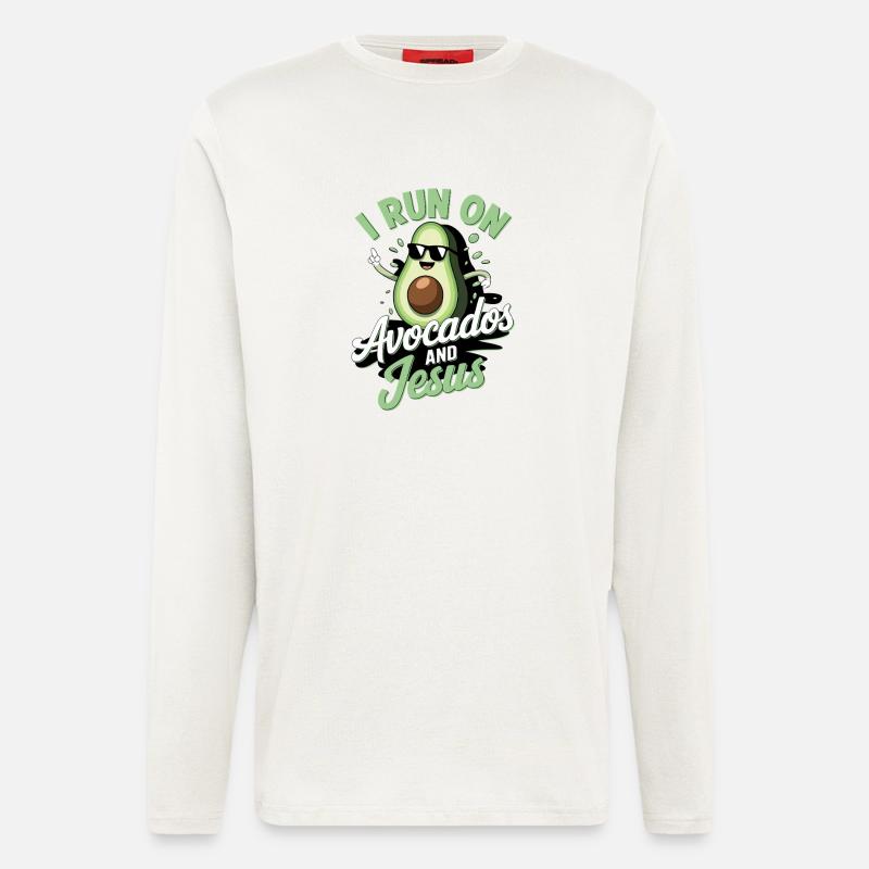 Cool avocado for Christians - Longsleeve - made by SPREAD  - OFF WHITE