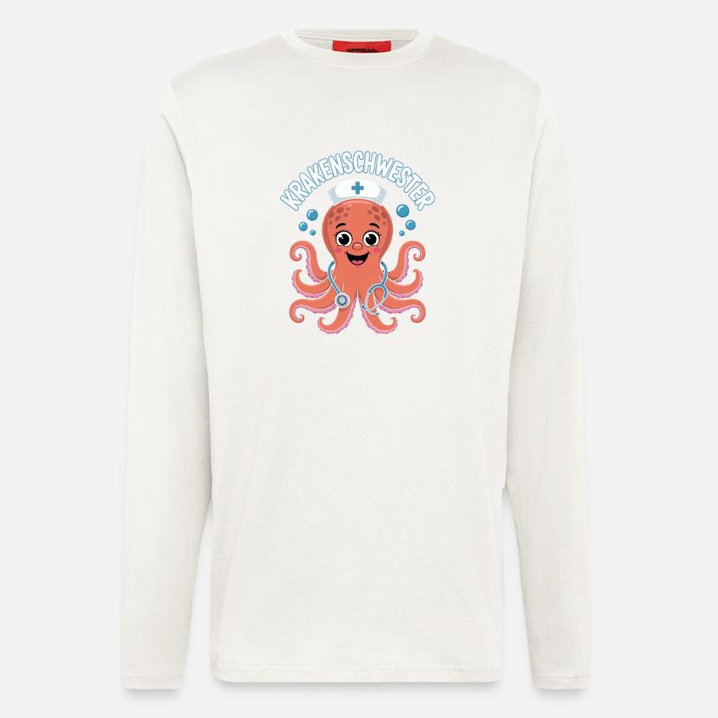 Krakenschwester Krankenschwester - Langarmshirt - made by SPREAD  - OFF WHITE