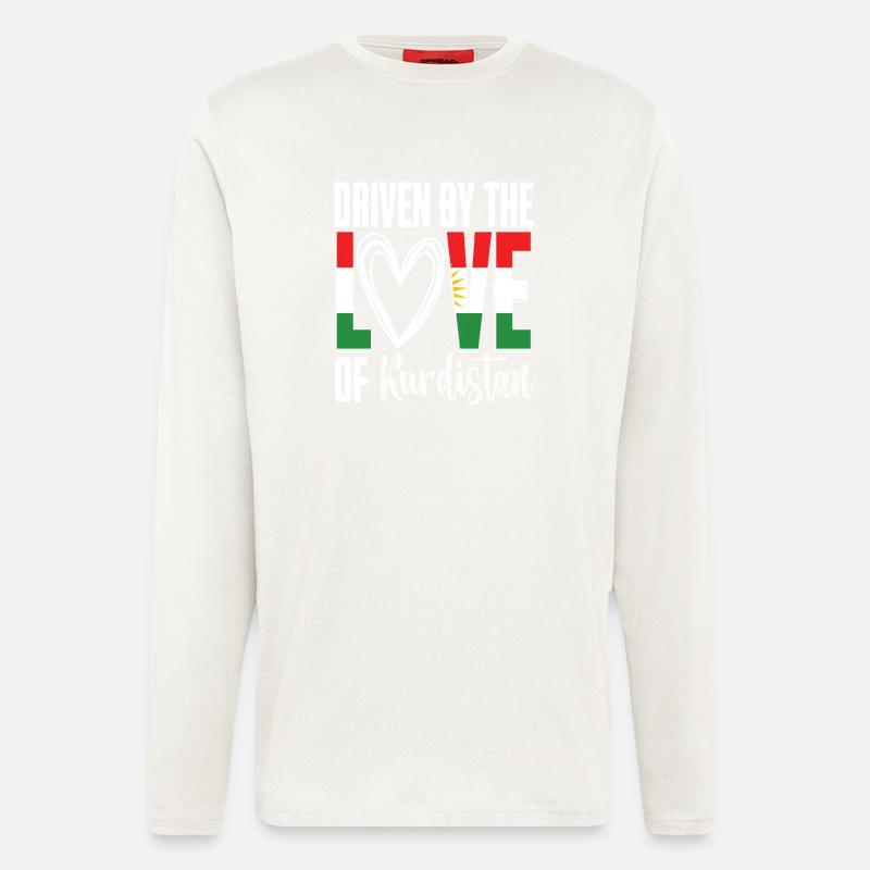 Kurdistan Kurde Kurden - Langarmshirt - made by SPREAD  - OFF WHITE