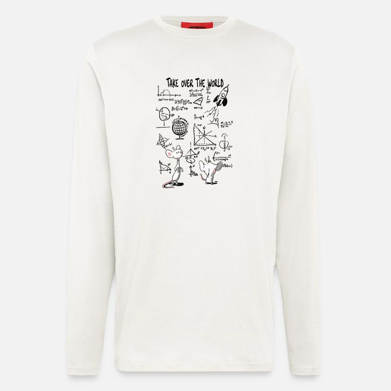 Weltübernahme – Schlauer Mäuse-Masterplan - Langarmshirt - made by SPREAD  - OFF WHITE