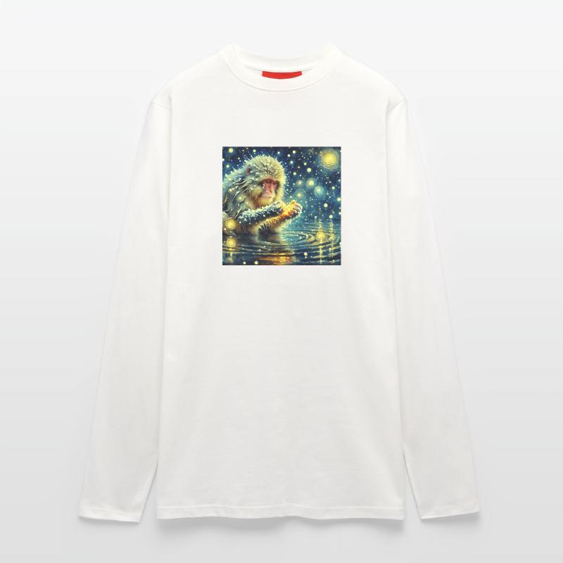 Snow Monkey Starry Night Longsleeve - made by SPREAD 